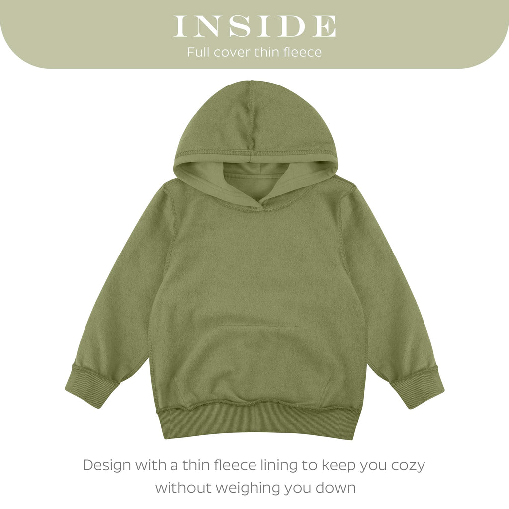 BIG ELEPHANT Boys Hooded Sweatshirt Fleece Pullover Hoodies Long Sleeve Warm Hoodie Sweatshirts with Pocket for Kids
