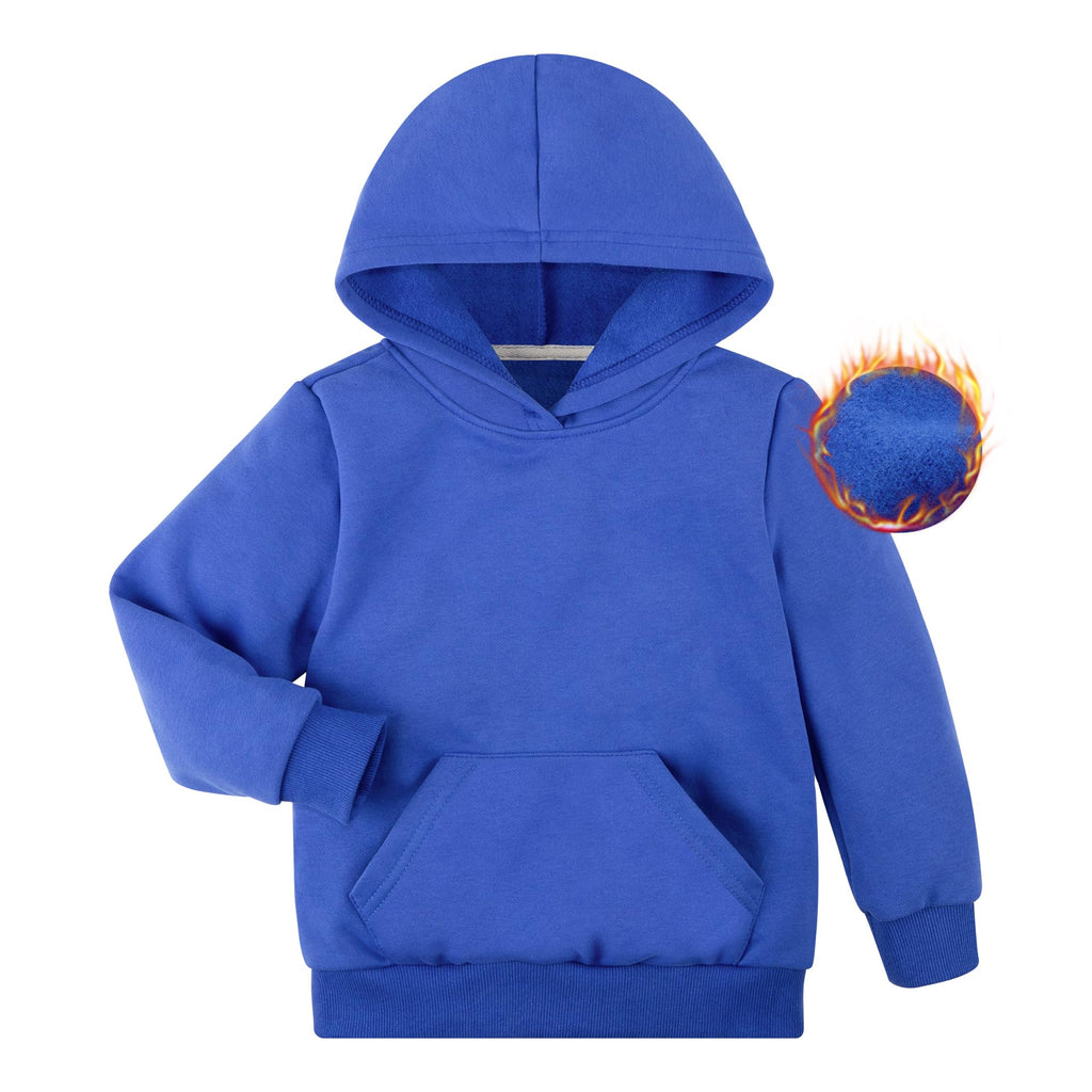 BIG ELEPHANT Boys Hooded Sweatshirt Fleece Pullover Hoodies Long Sleeve Warm Hoodie Sweatshirts with Pocket for Kids