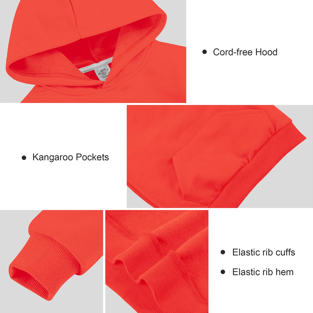 BIG ELEPHANT Boys Hooded Sweatshirt Fleece Pullover Hoodies Long Sleeve Warm Hoodie Sweatshirts with Pocket for Kids