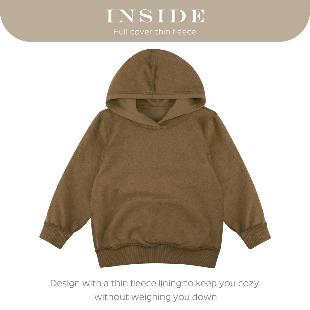 BIG ELEPHANT Boys Hooded Sweatshirt Fleece Pullover Hoodies Long Sleeve Warm Hoodie Sweatshirts with Pocket for Kids