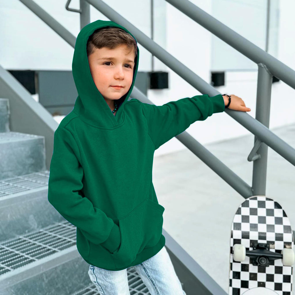 BIG ELEPHANT Boys Hooded Sweatshirt Fleece Pullover Hoodies Long Sleeve Warm Hoodie Sweatshirts with Pocket for Kids