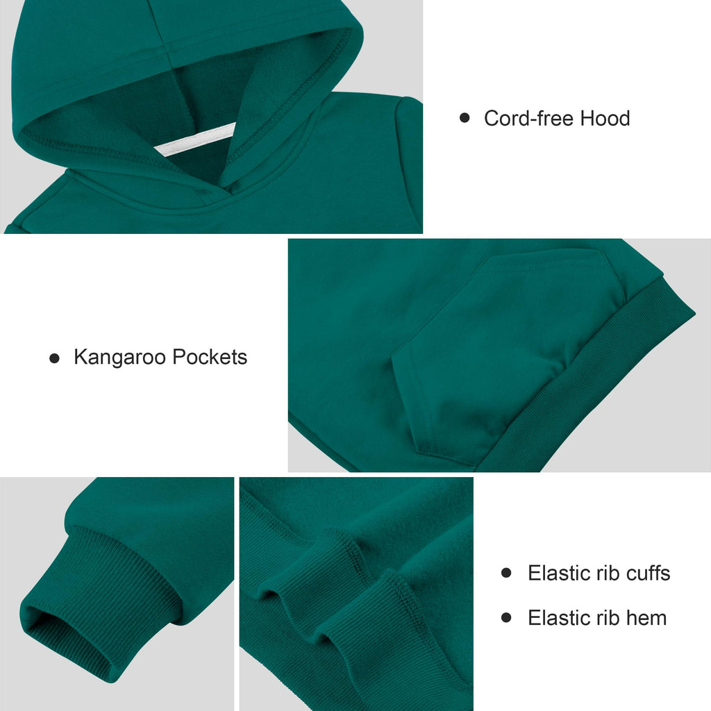 BIG ELEPHANT Boys Hooded Sweatshirt Fleece Pullover Hoodies Long Sleeve Warm Hoodie Sweatshirts with Pocket for Kids