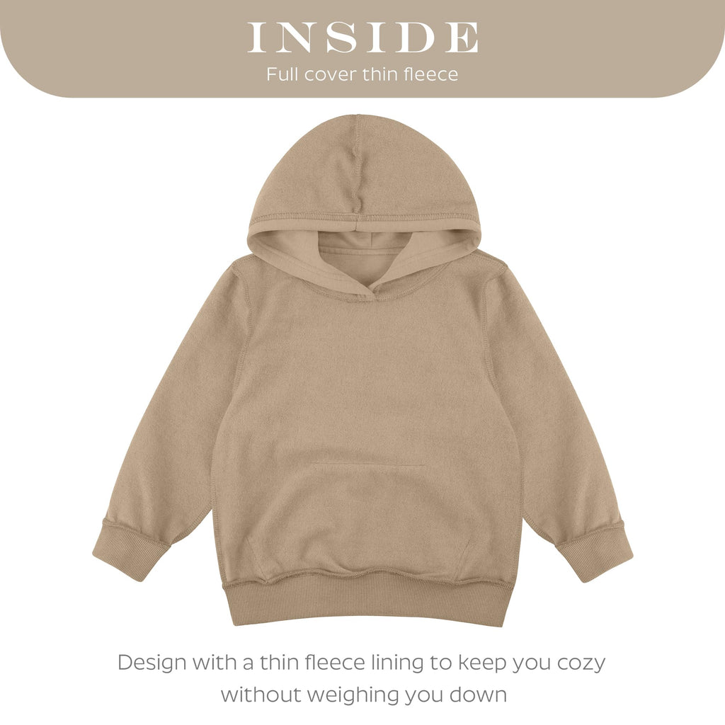 BIG ELEPHANT Boys Hooded Sweatshirt Fleece Pullover Hoodies Long Sleeve Warm Hoodie Sweatshirts with Pocket for Kids