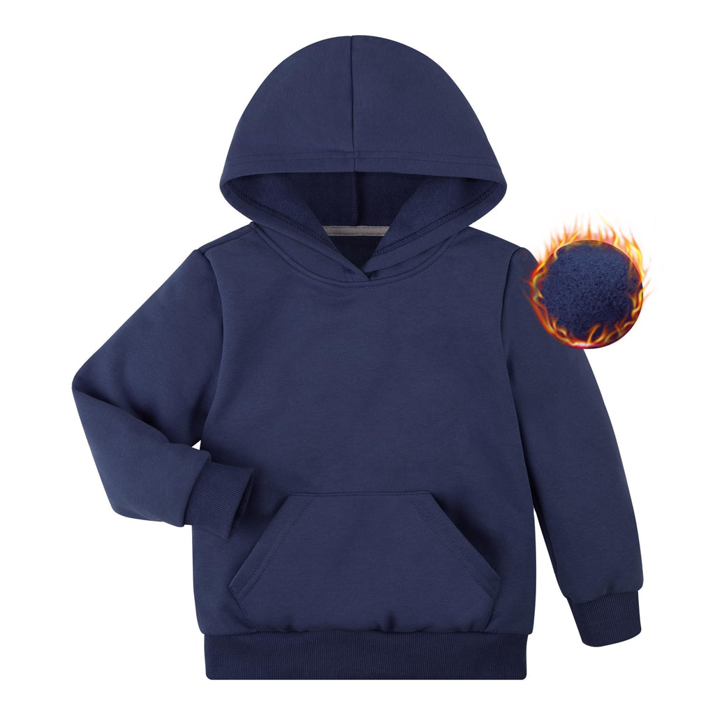 BIG ELEPHANT Boys Hooded Sweatshirt Fleece Pullover Hoodies Long Sleeve Warm Hoodie Sweatshirts with Pocket for Kids