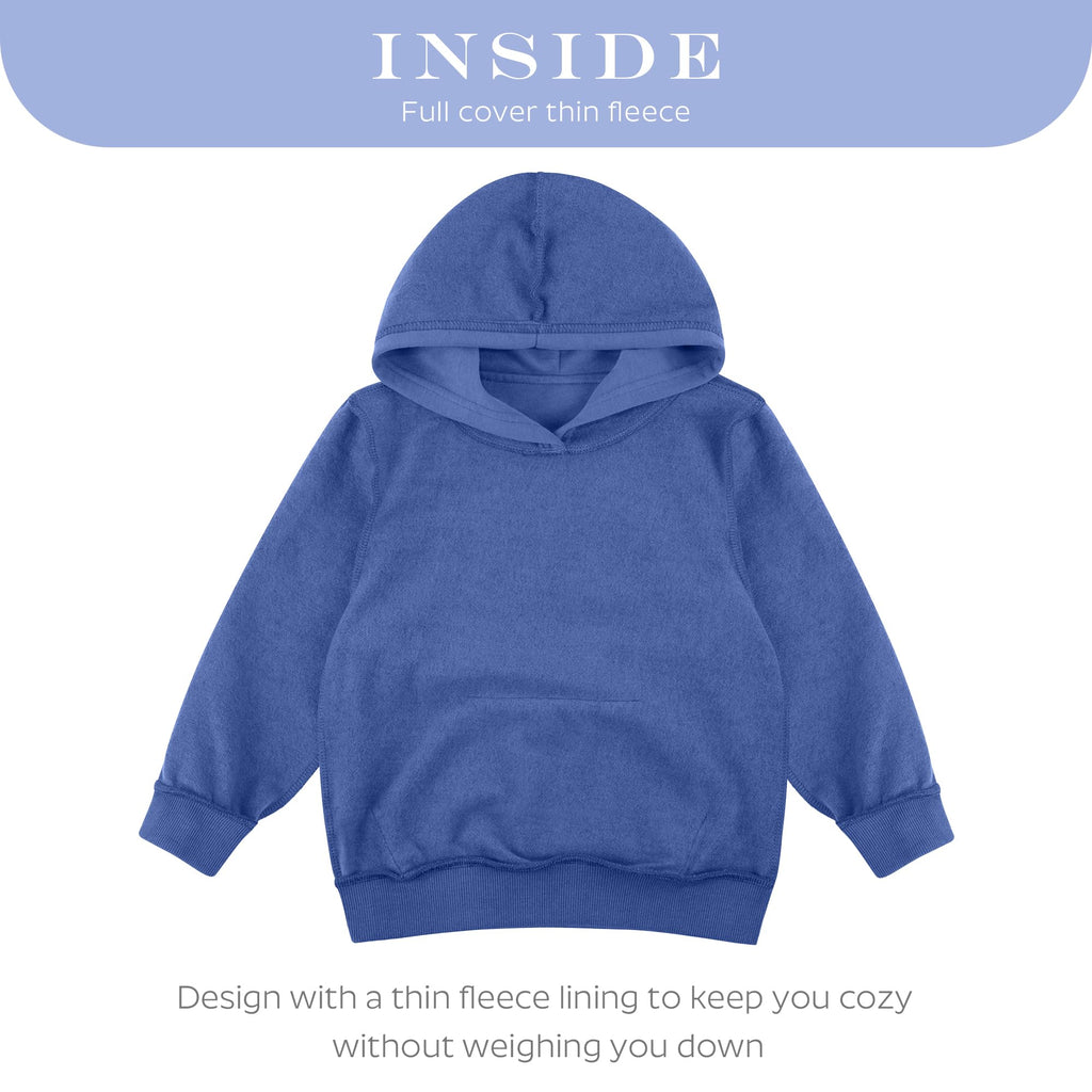 BIG ELEPHANT Boys Hooded Sweatshirt Fleece Pullover Hoodies Long Sleeve Warm Hoodie Sweatshirts with Pocket for Kids