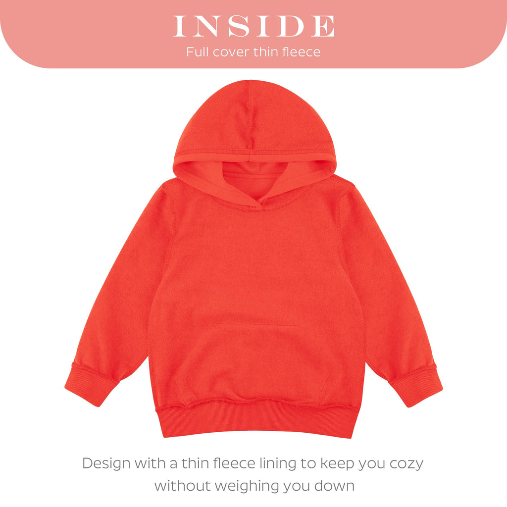 BIG ELEPHANT Boys Hooded Sweatshirt Fleece Pullover Hoodies Long Sleeve Warm Hoodie Sweatshirts with Pocket for Kids