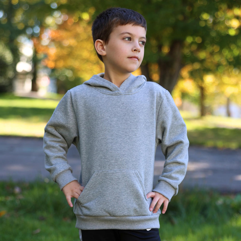 BIG ELEPHANT Boys Hooded Sweatshirt Fleece Pullover Hoodies Long Sleeve Warm Hoodie Sweatshirts with Pocket for Kids
