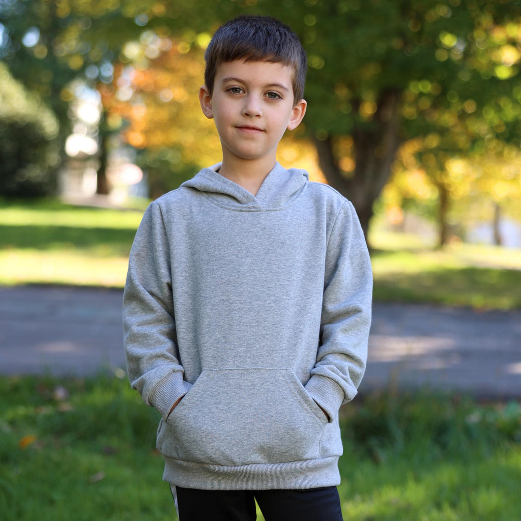 BIG ELEPHANT Boys Hooded Sweatshirt Fleece Pullover Hoodies Long Sleeve Warm Hoodie Sweatshirts with Pocket for Kids